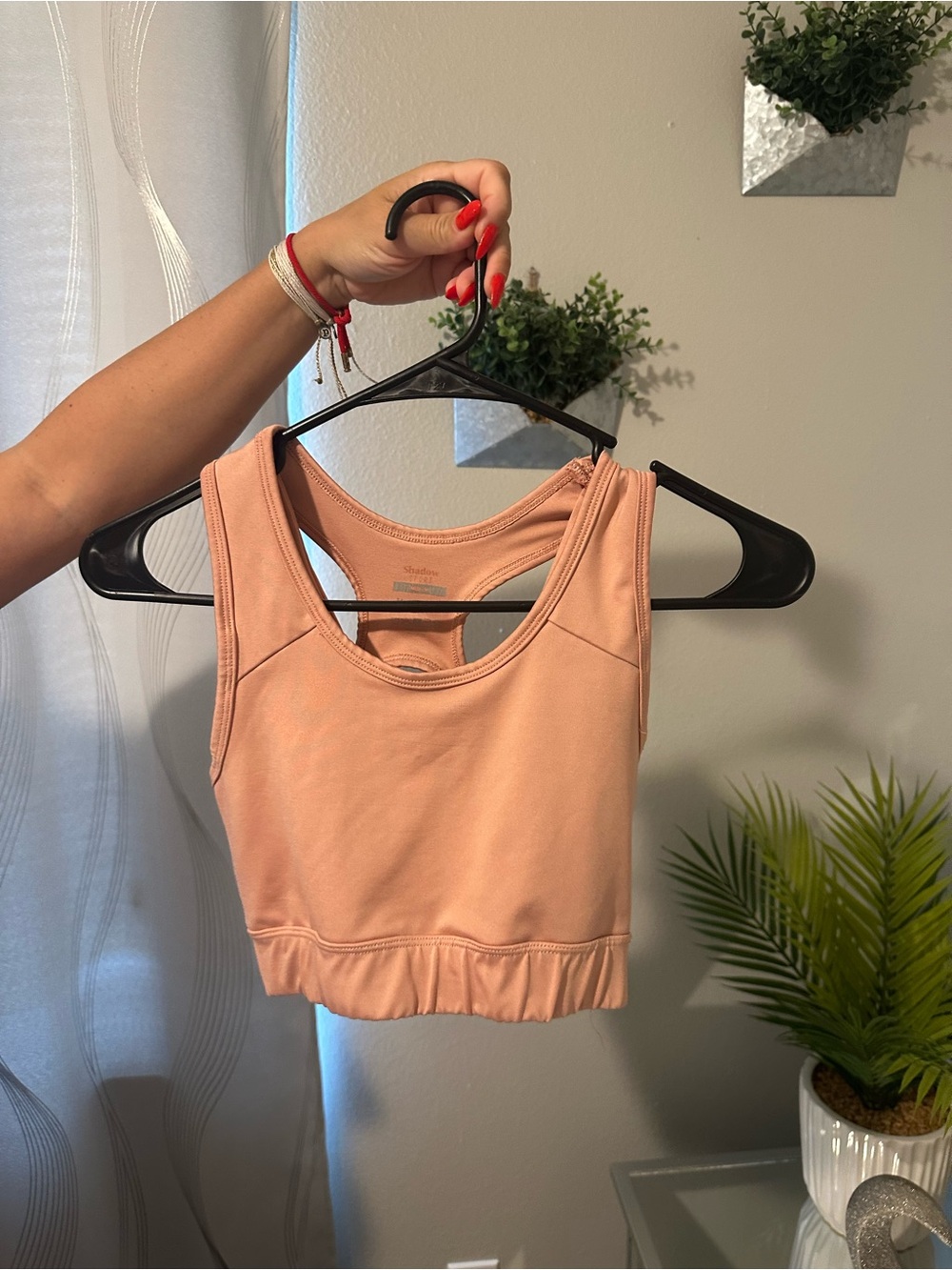 Women's Peach Racerback Sports Bra - Unbranded